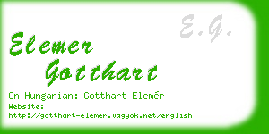elemer gotthart business card
